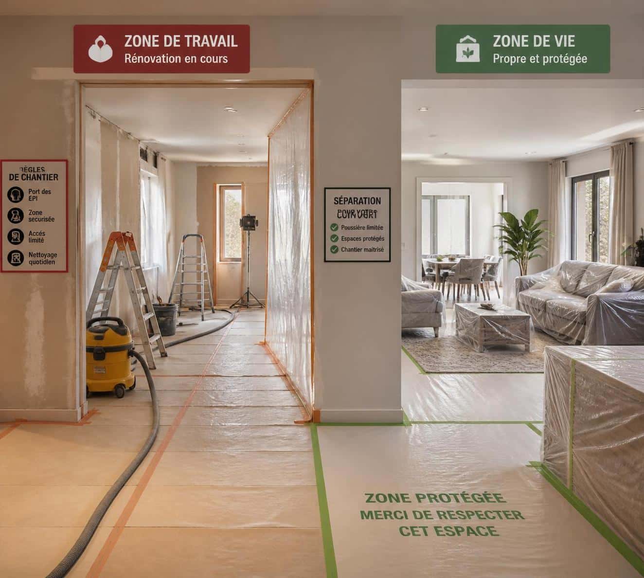 d&eacute;couvrez des astuces pratiques pour r&eacute;ussir la r&eacute;novation int&eacute;rieure de votre maison occup&eacute;e tout en limitant les d&eacute;sagr&eacute;ments au quotidien.