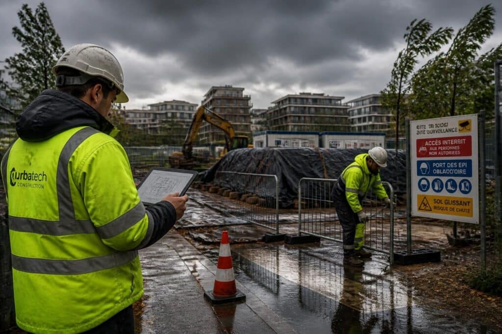 découvrez nos conseils pour anticiper les risques liés aux travaux extérieurs en cas d'intempéries et assurer la sécurité de vos chantiers.