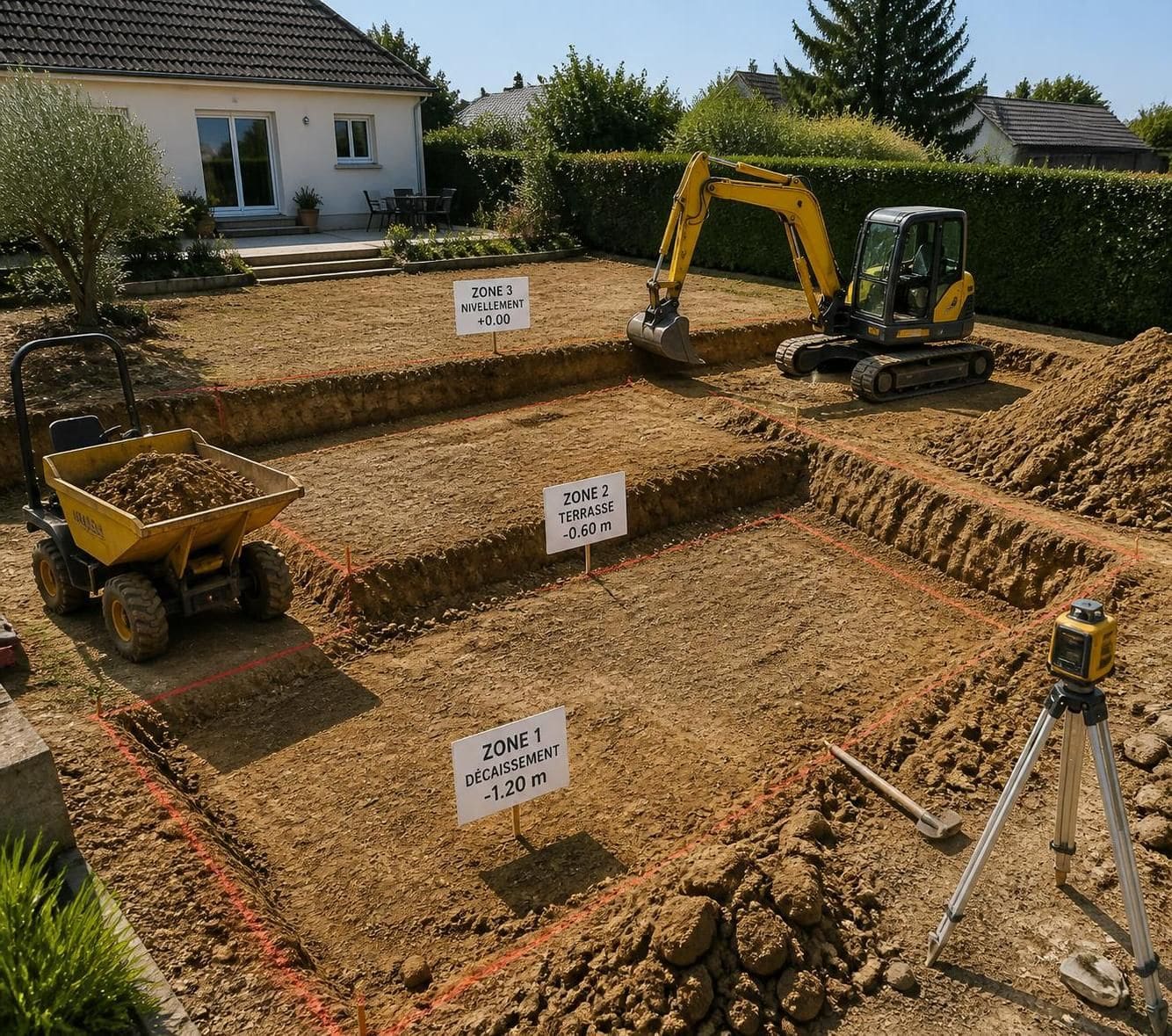 d&eacute;couvrez les essentiels &agrave; conna&icirc;tre avant de commencer vos travaux de terrassement dans votre jardin pour un am&eacute;nagement r&eacute;ussi et sans surprises.