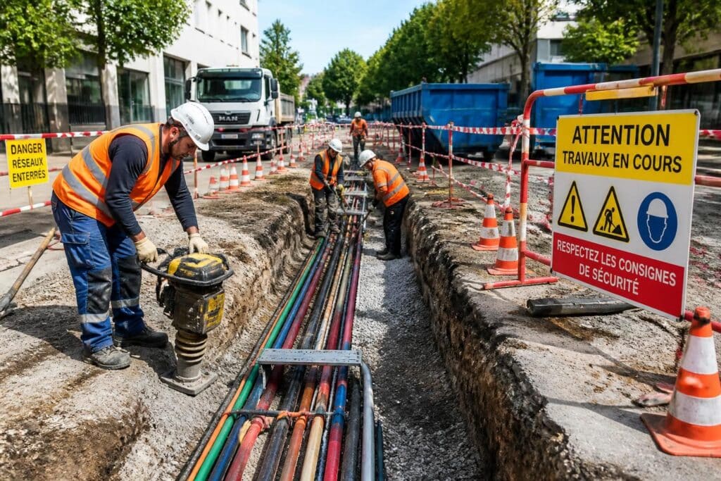 découvrez les précautions essentielles à prendre lors des travaux extérieurs et l'installation de réseaux enterrés pour garantir sécurité et conformité.