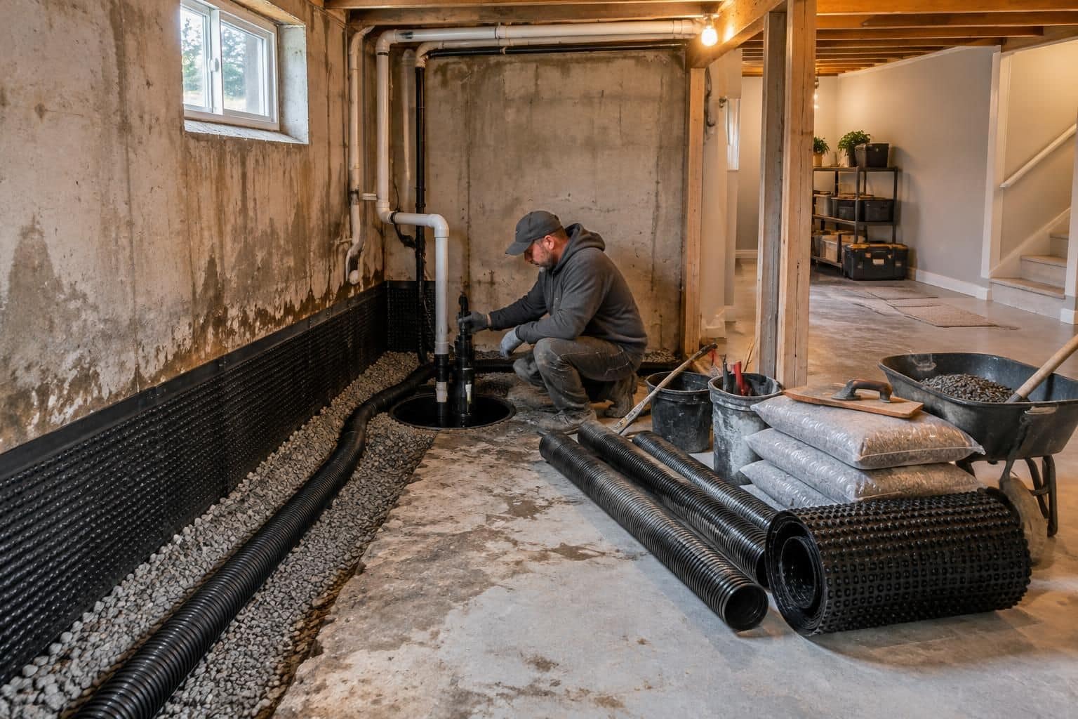 découvrez le prix d’un drainage de cave : coûts des travaux, solutions d’assainissement et conseils pour prévoir le budget complet de votre sous-sol.